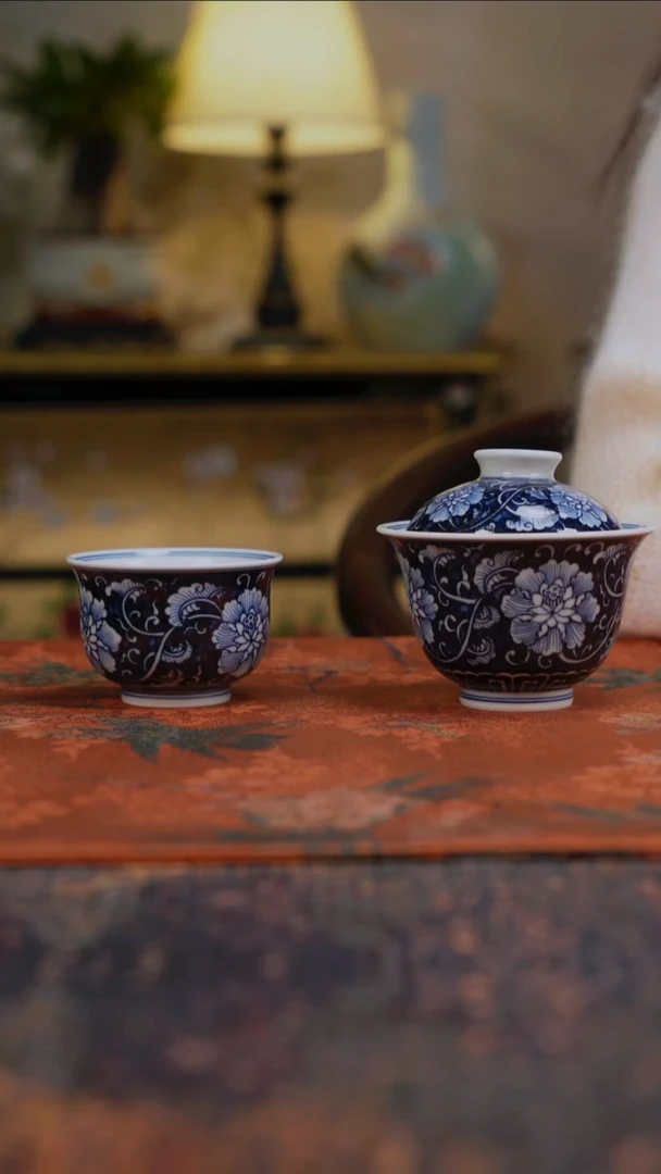 杯景德镇陶瓷杯碗柴烧多人