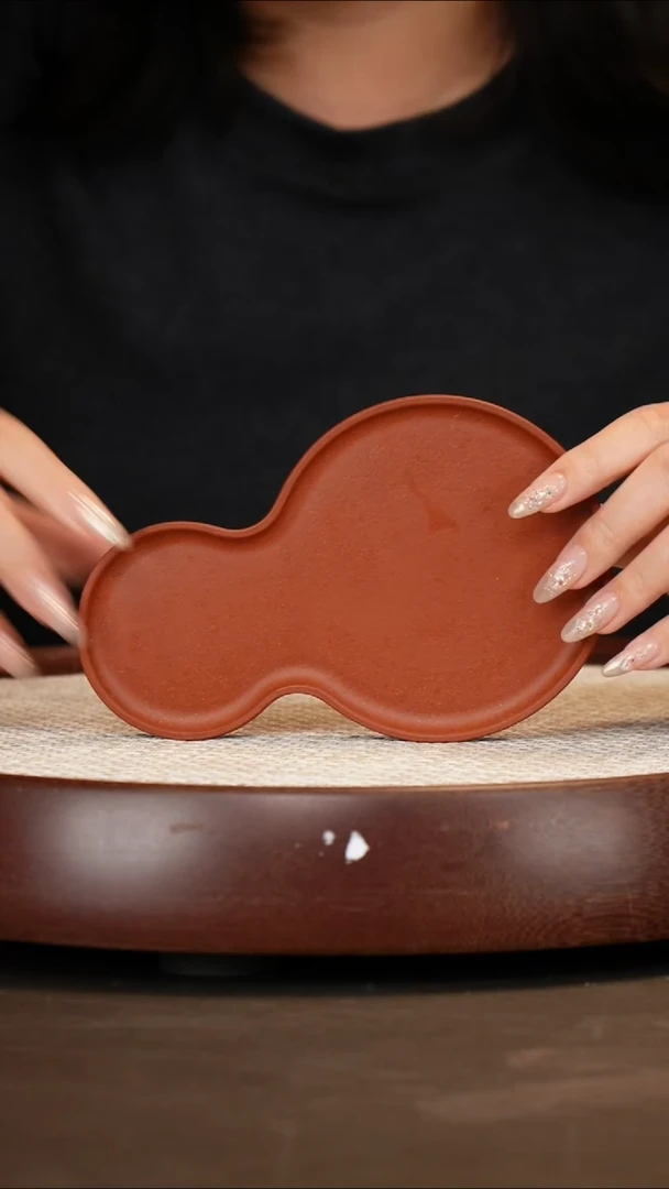 紫砂朱泥葫芦壶承