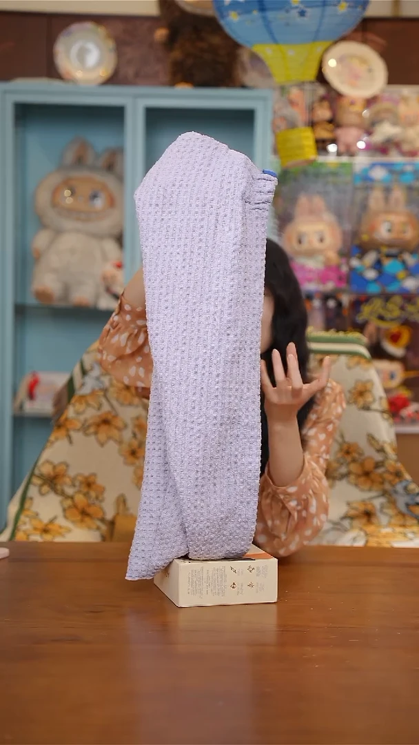 陶80-美国AQUIS四代FlipmWaffle干发帽30x74cm紫色