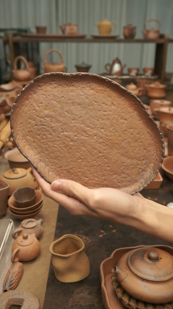 老岩泥原矿料老岩泥  花瓣异形干泡盘