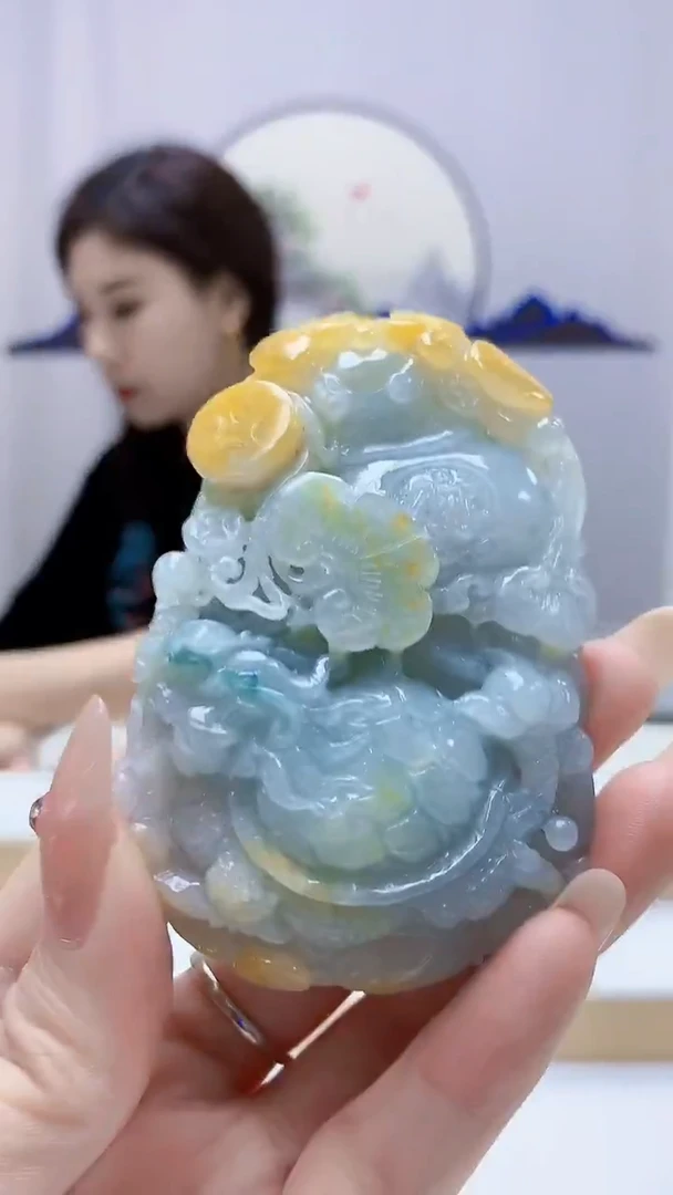 未镶嵌定制翡翠4829DD-毛货挂件144