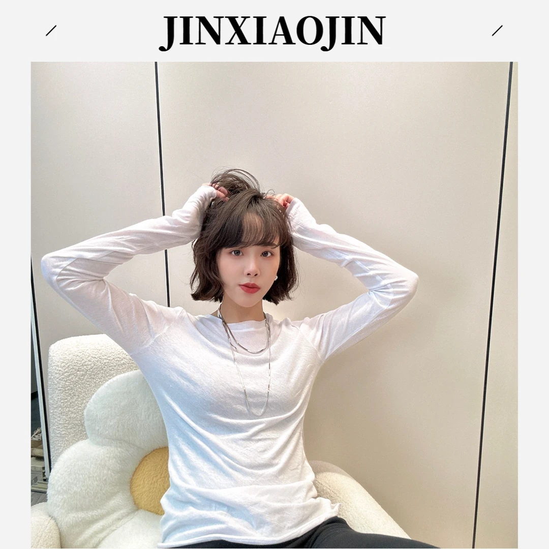 金小金 轻薄新款修身圆领打底衫百搭