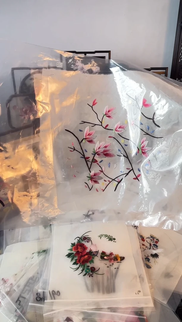 织绣纯手工苏绣双面绣绣布13