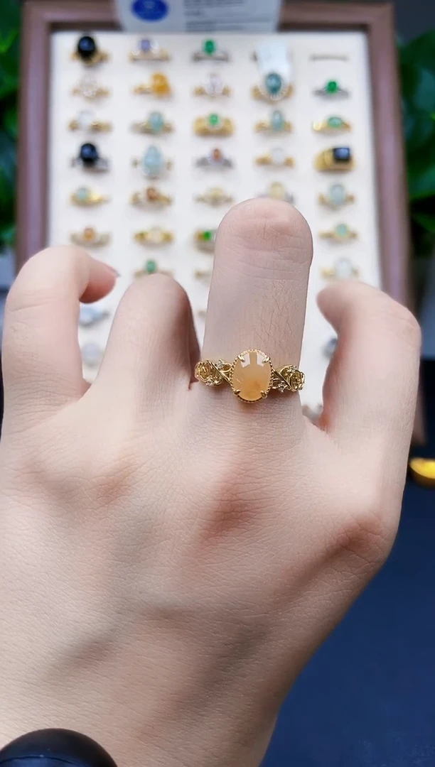 银S925镶嵌戒指翡翠12