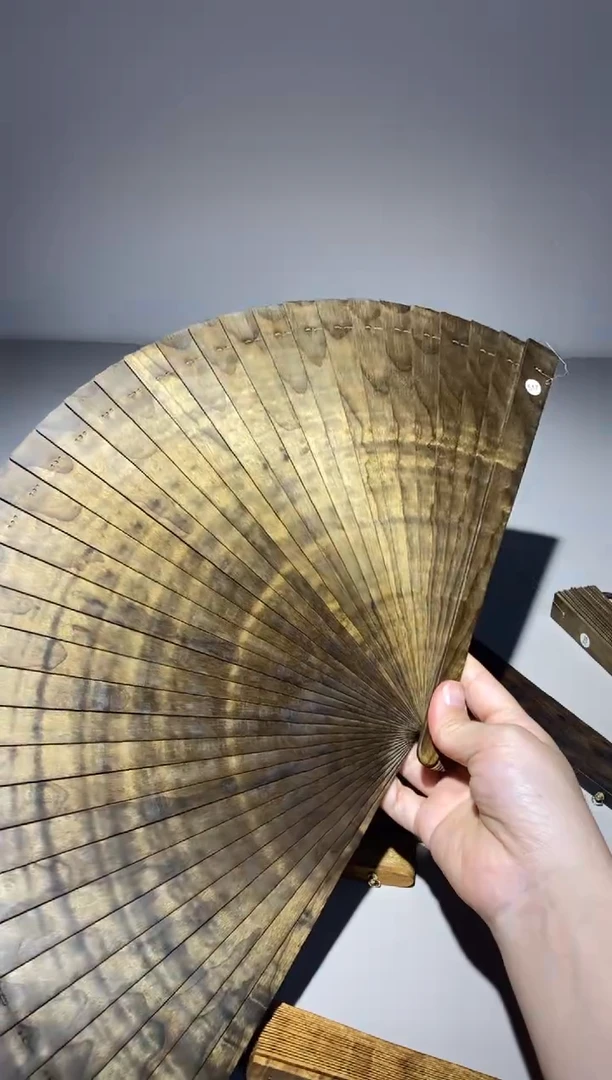 金丝楠金丝楠木阴沉乌木扇517