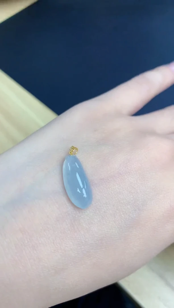 【闪购商品】翡翠颈饰18K金镶嵌天然缅甸翡翠A货