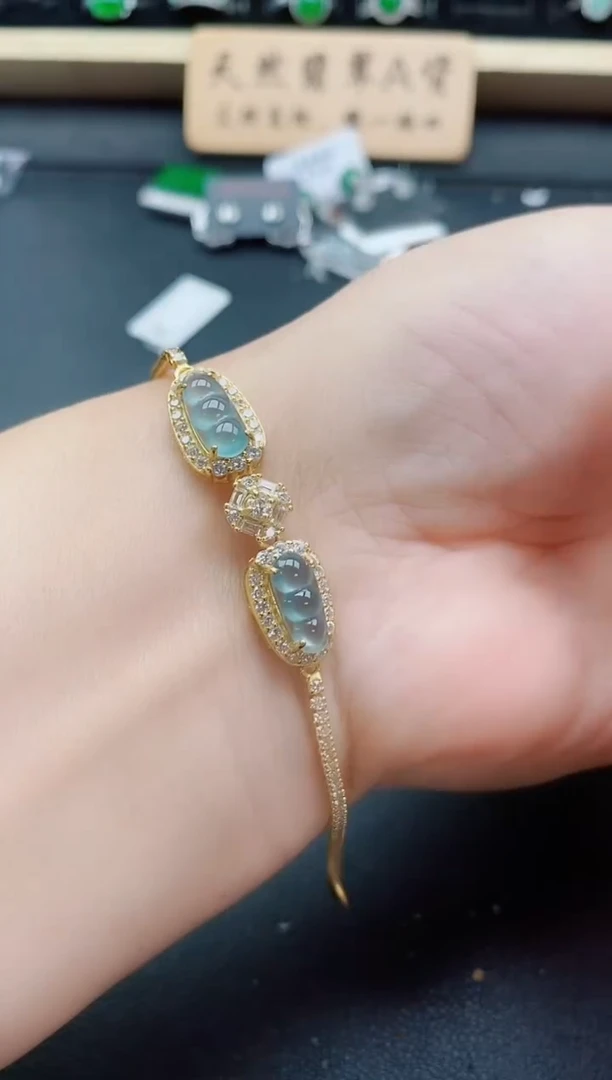 银S925镶嵌戒指翡翠1