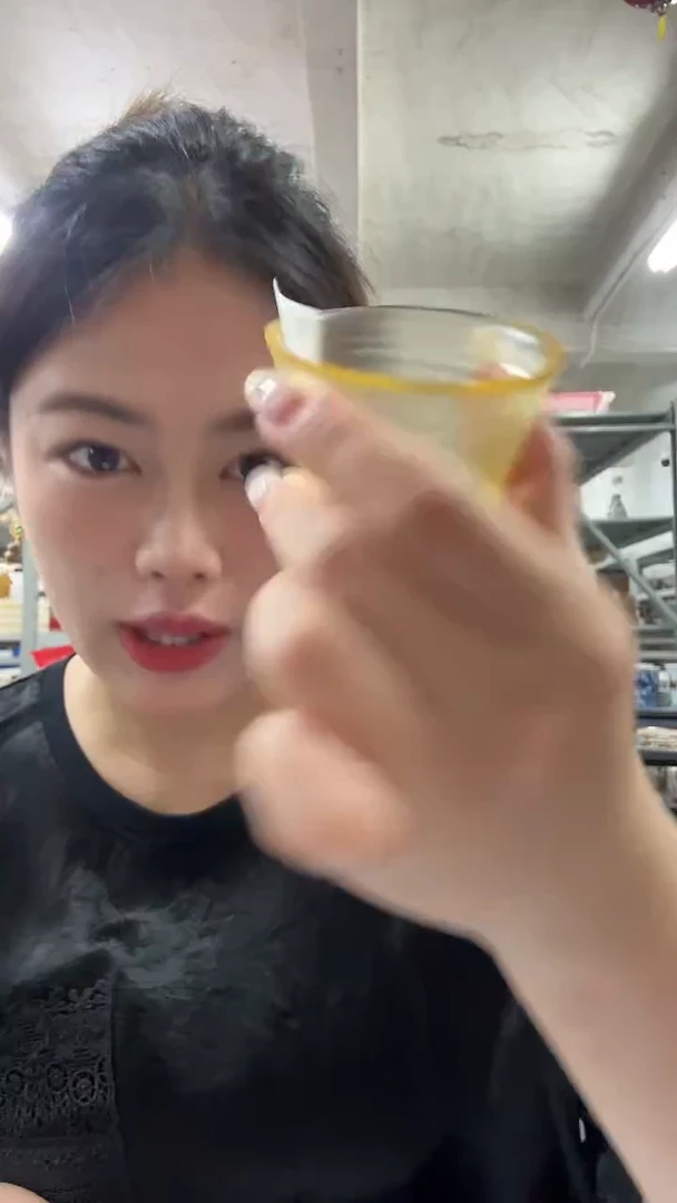 琉璃琉璃 知己琉璃品茗杯(黄)+琉璃 葫芦水晶杯垫 (黄)
