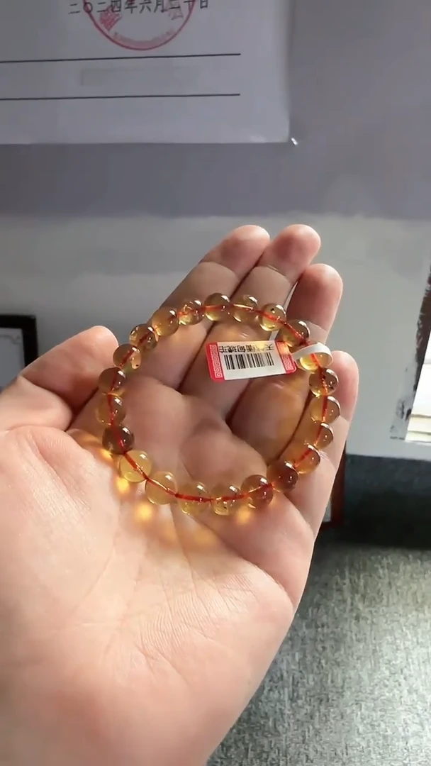 未镶嵌琥珀手串 规格8微瑕灵草珀手串#7