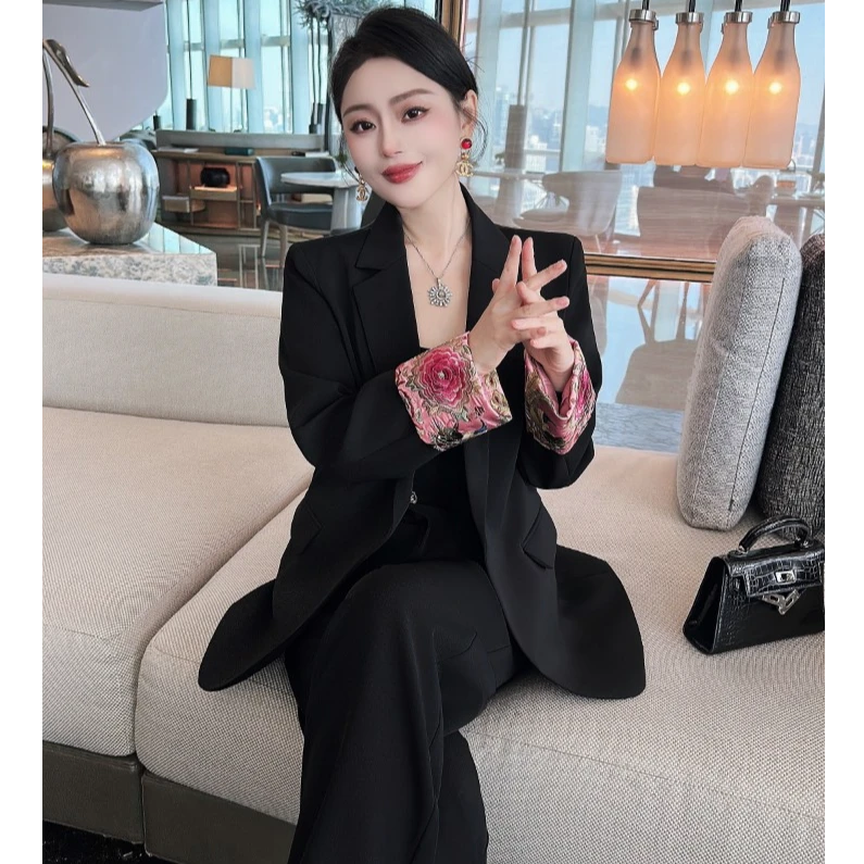 深圳南油国风刺绣西装外套