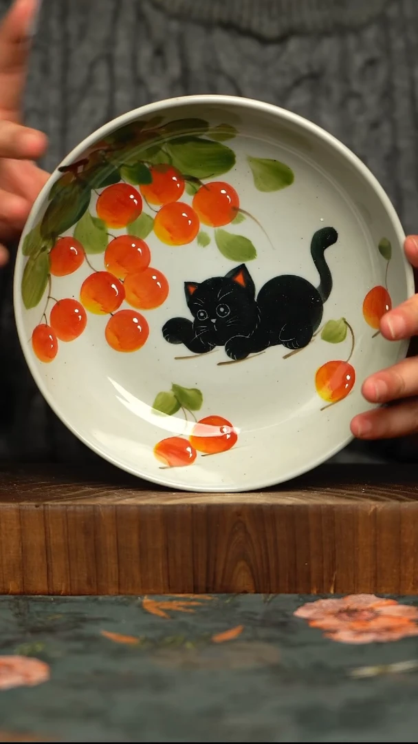 杯釉下彩手工手绘同款陶器