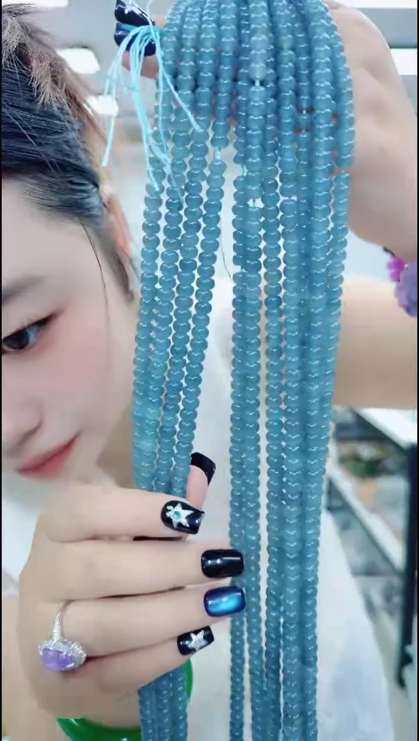 翡翠未镶嵌颈饰1025蓝水颈链