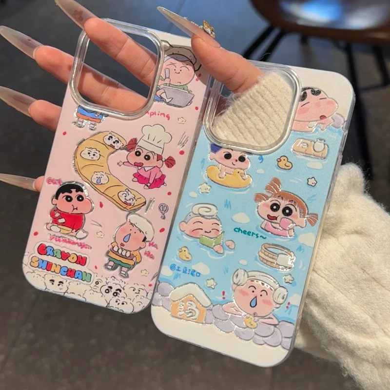 奥菲顿泡澡厨艺小新适用iPhone16冰川手机壳华为vivo小米15oppo套