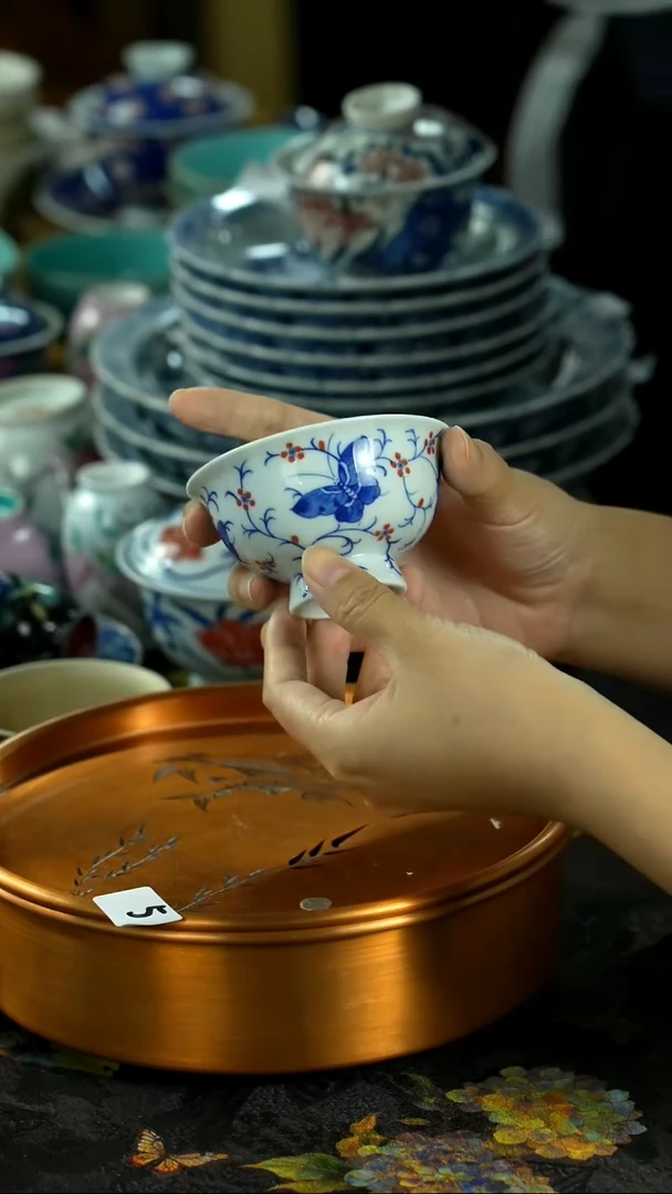 中秋国庆景德镇手绘瓷器