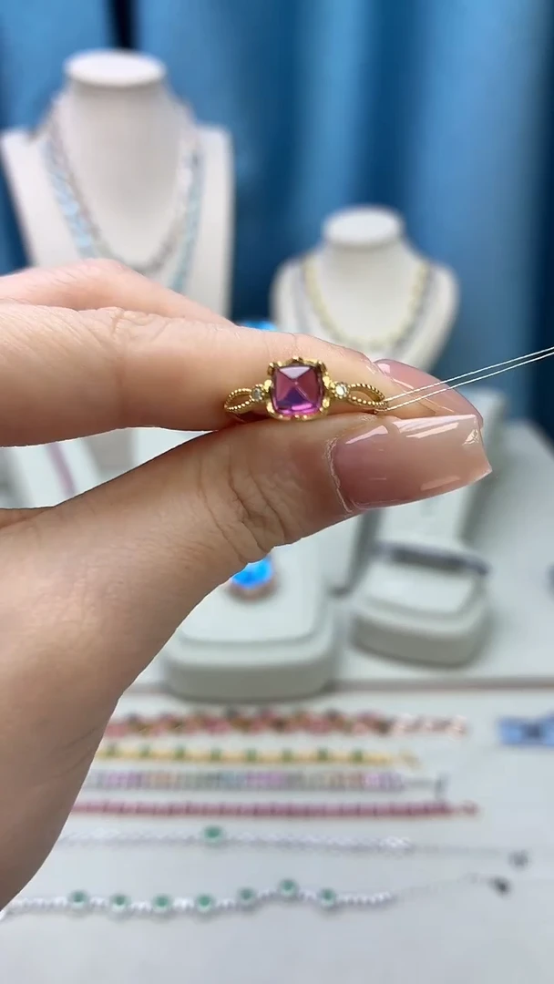 银S925镶嵌戒指石榴石221JH0104产品一个（多样性）