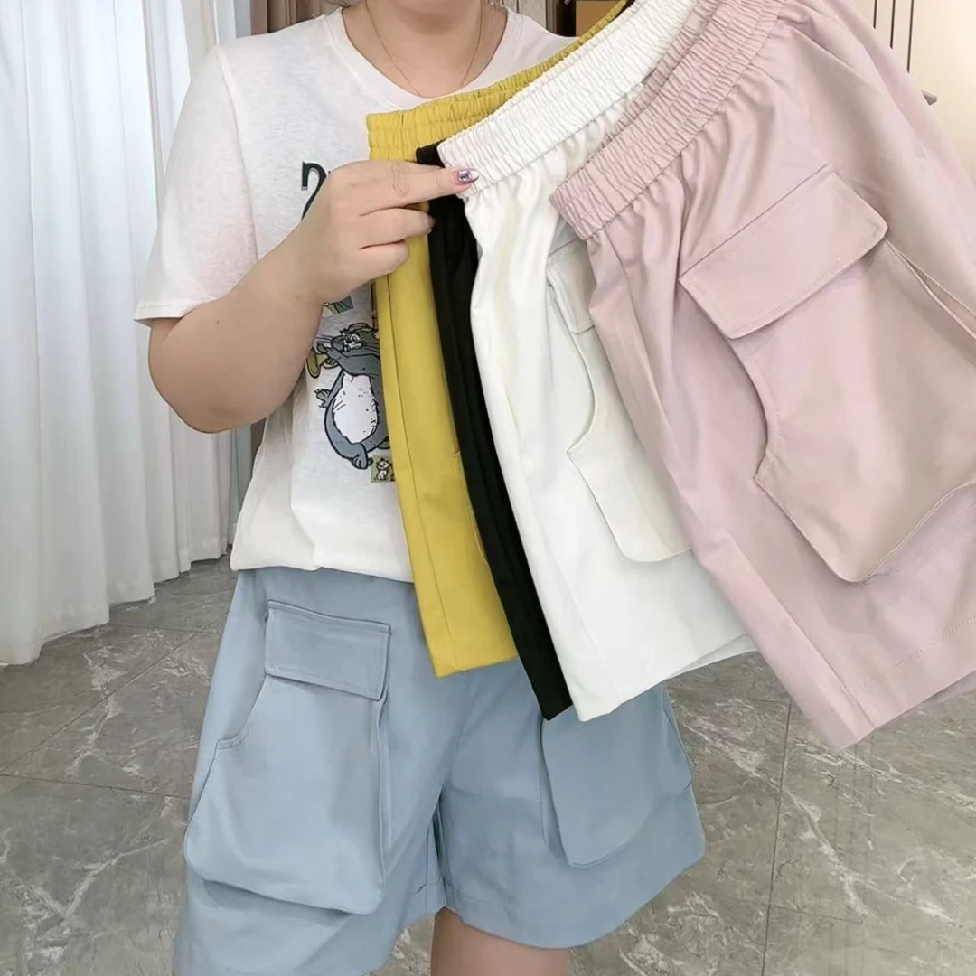 3080彩色大口袋休闲大短裤