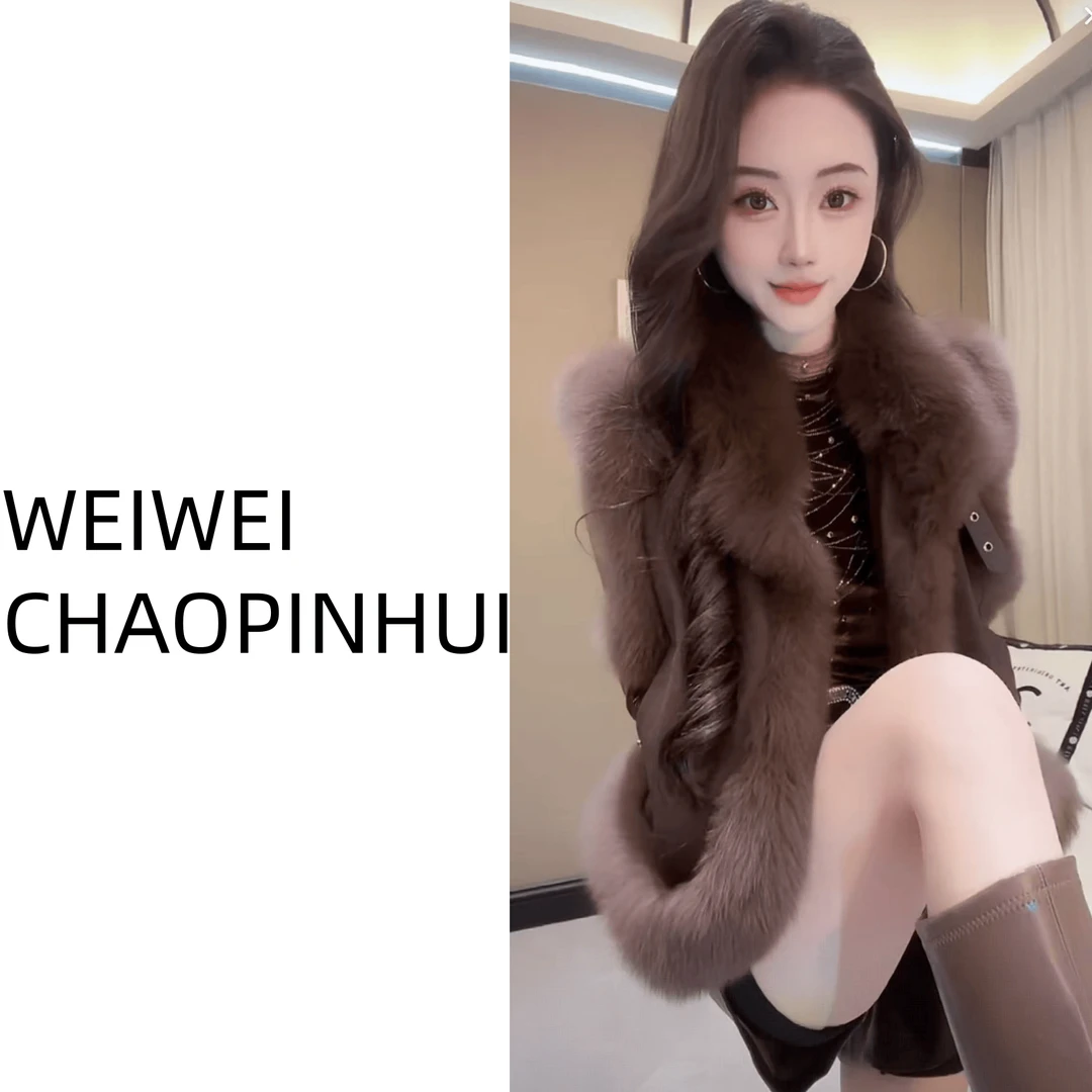 【薇薇高端欧货】冬季款气质保暖宽松鹅绒马甲羽绒服--31070644