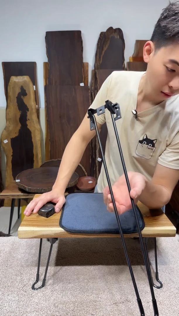 【闪购商品】风车木（黑檀木）折叠4个40高配834