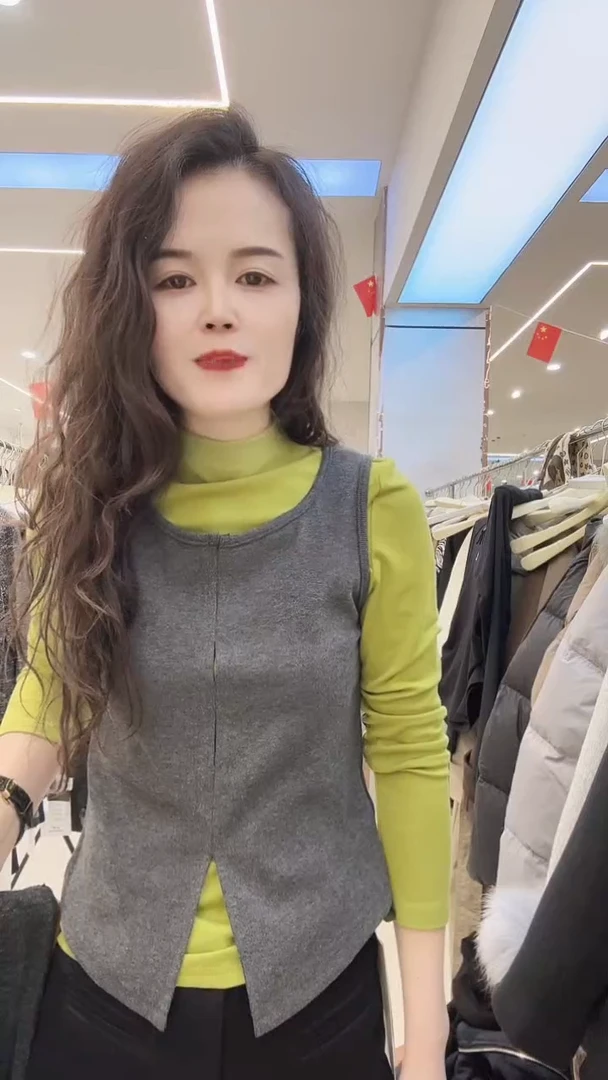 果绿色百搭气质两件套