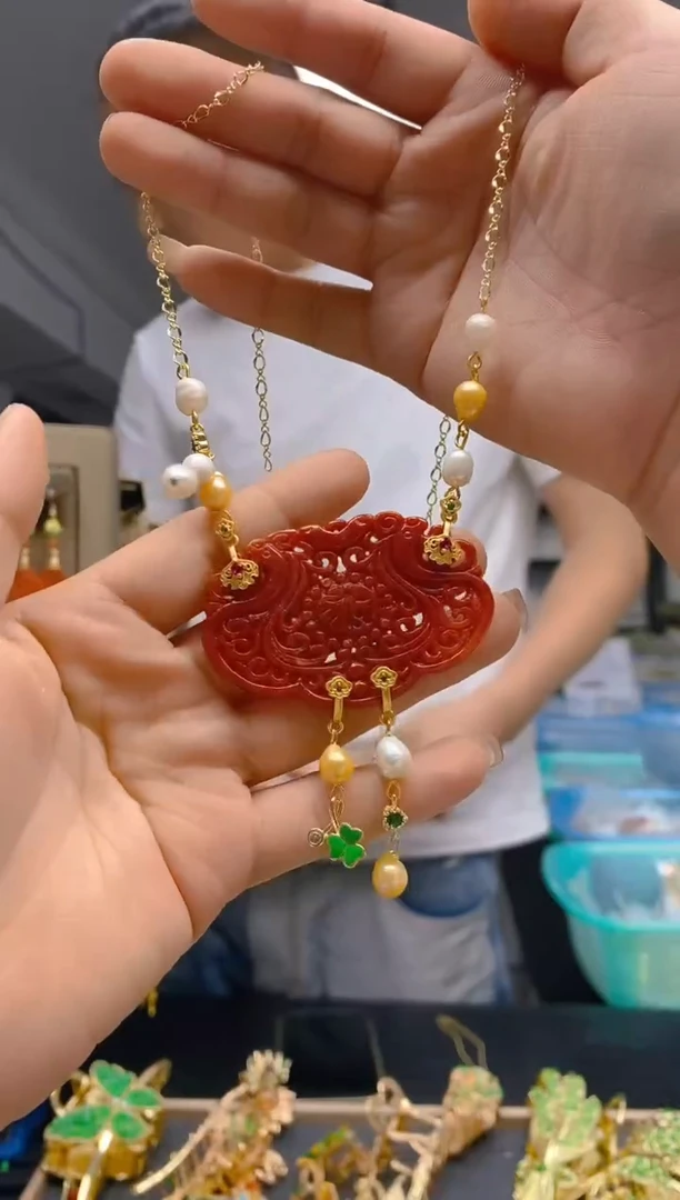 【闪购商品】翡翠耳饰合金323翡翠锁骨链