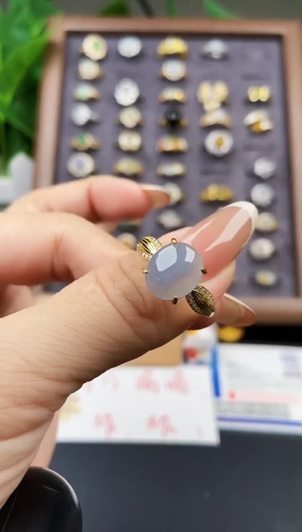 银S925镶嵌戒指翡翠12