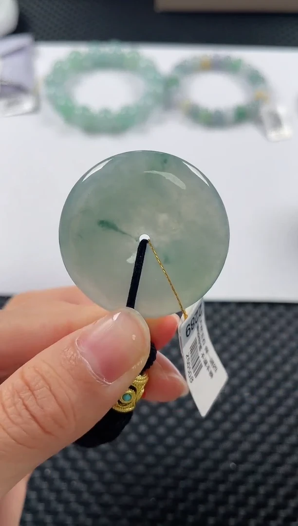 颈饰未镶嵌翡翠基地发货H 1678 平安扣