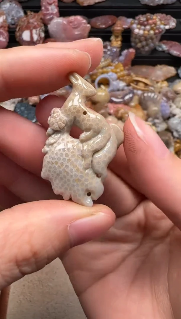 【闪购商品】硅化珊瑚（珊瑚玉）颈饰未镶嵌583