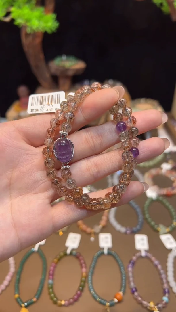 水晶手链未镶嵌手饰@@E6396