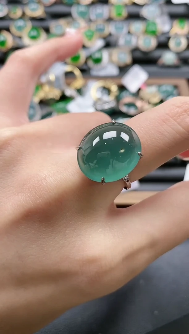 【闪购商品】翡翠戒指银S925镶嵌51511