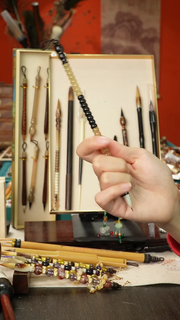 孤品高货毛笔链接 清水试笔 蘸墨不退