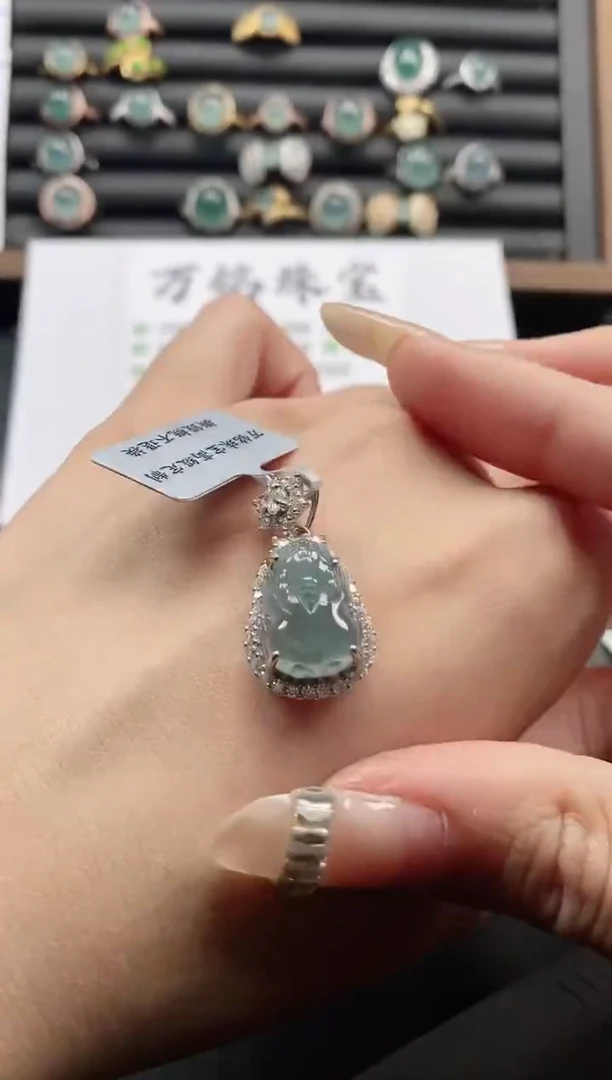 银S925镶嵌戒指翡翠51151