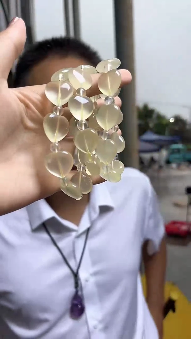 黄晶手链未镶嵌天然手串多样性发一mm