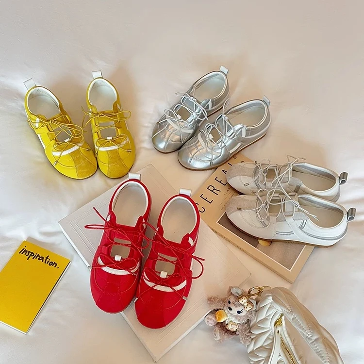 MIVEAKA米薇卡 内增高德训鞋绑带芭蕾玛丽珍休闲鞋