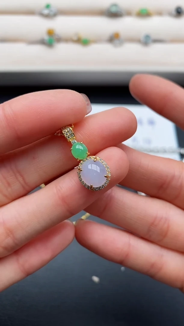 银S925镶嵌戒指翡翠3333333+3