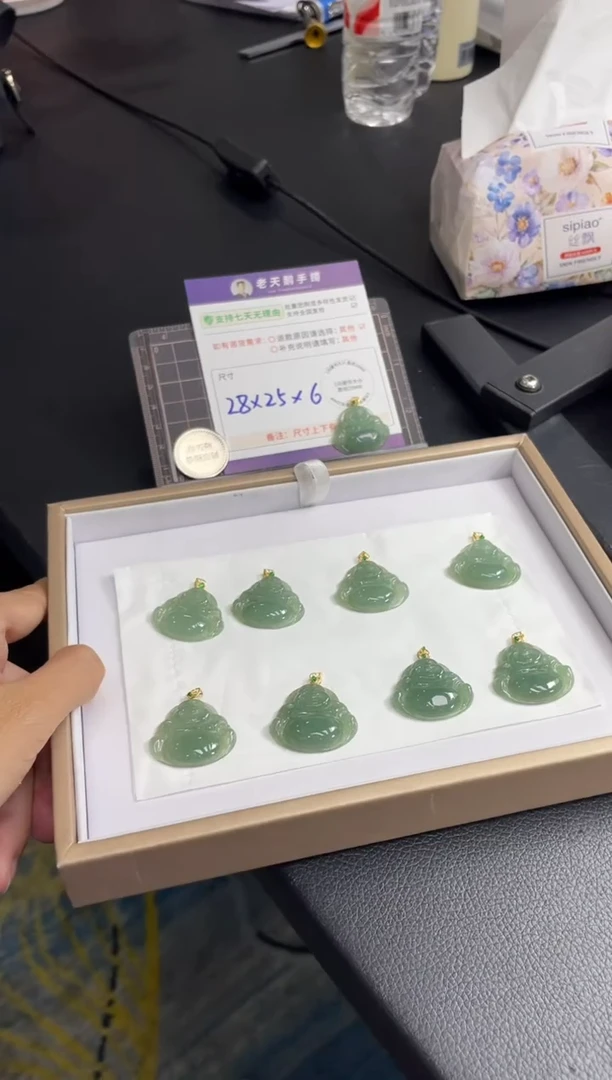 颈饰18K金镶嵌翡翠佛公配绳15/多样性发其一CP