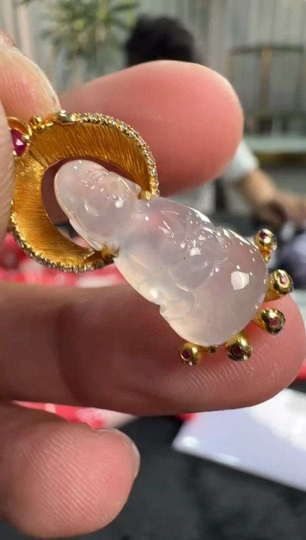 18K金镶嵌定制翡翠YZ