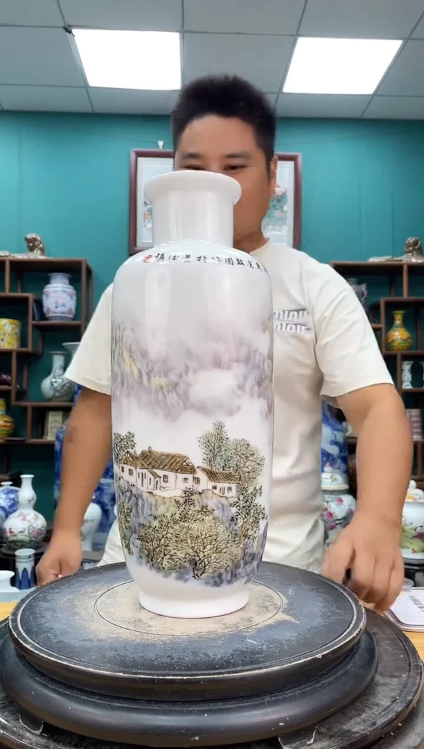 摆件302山水陶瓷摆件