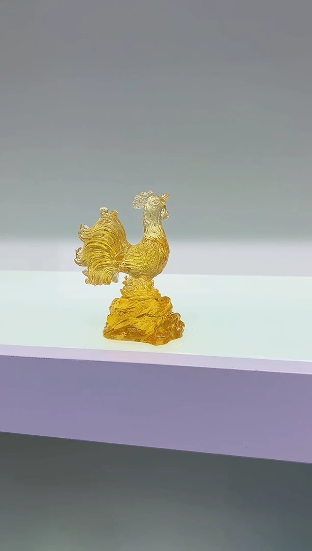 【闪购商品】泥塑古法琉璃鸡摆件