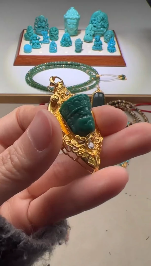 【闪购商品】绿松石配饰配饰18K金镶嵌配饰配饰