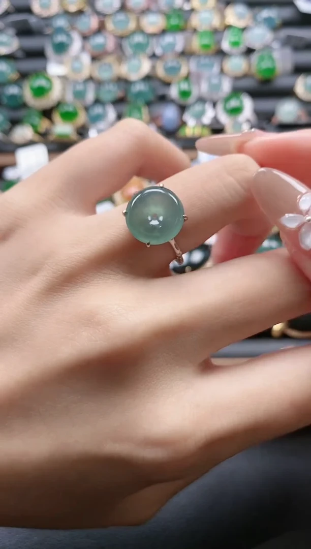 【闪购商品】翡翠戒指银S925镶嵌51151