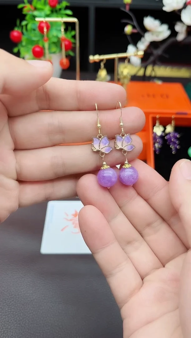 玛瑙/玉髓耳饰银S925镶嵌421000