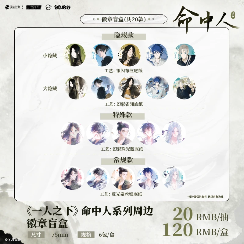 包包的谷-一人之下-命中人系列周边(代拆)