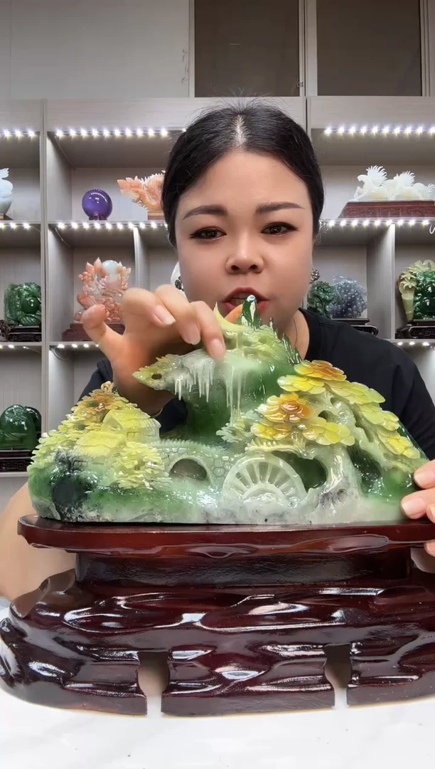 石材天然岫岩玉摆件