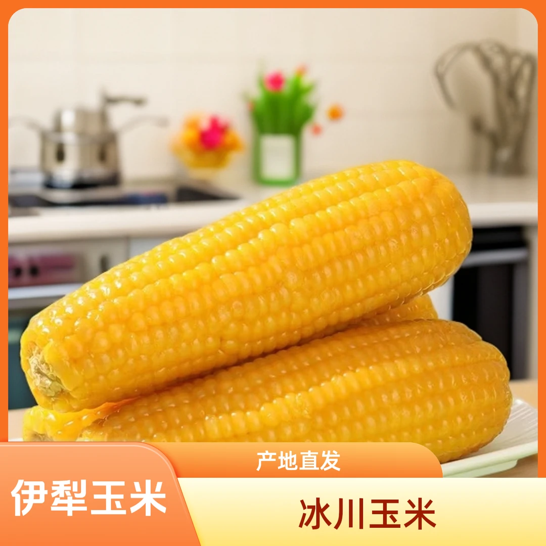 新疆伊犁察县玉米黄糯鲜食营养代餐粗粮8棒/盒产地直发真空包装