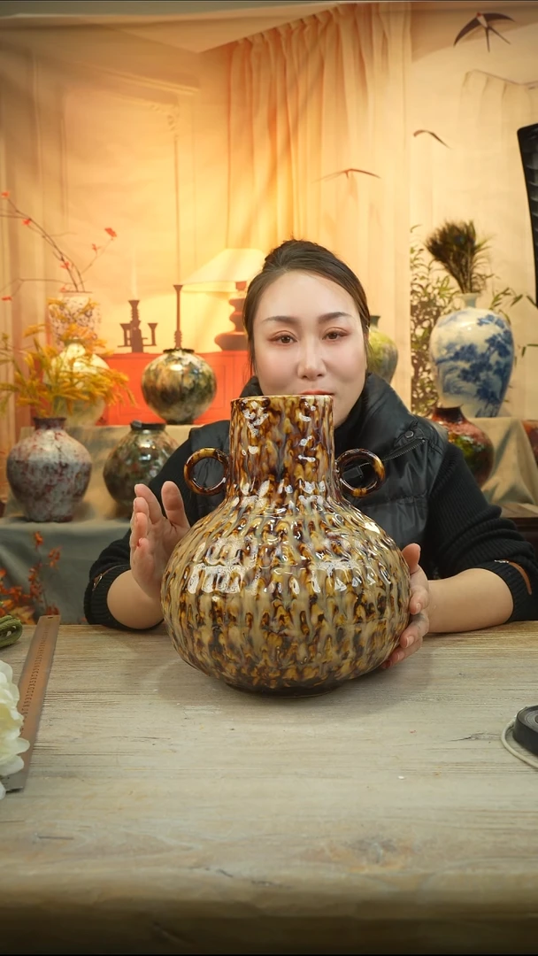 高28口10陶瓷瓷花瓶