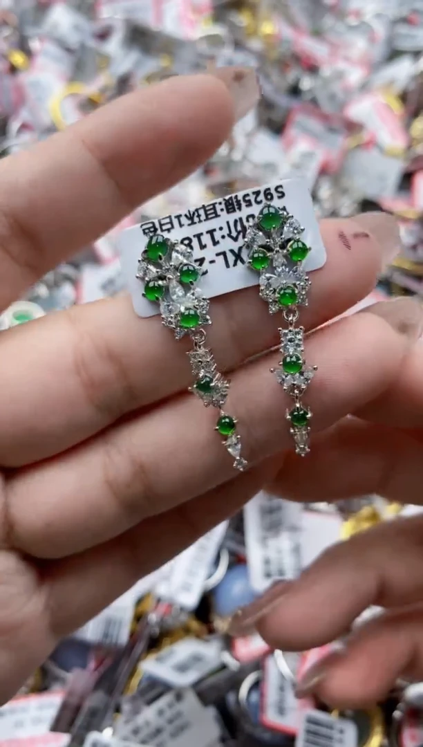 【闪购商品】翡翠戒指银S925镶嵌333333---7