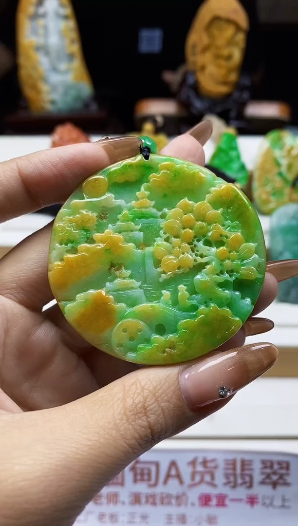 颈饰未镶嵌翡翠翡翠A货