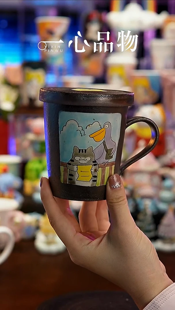 杯子瓷A204景德镇手工手绘杯子摆件