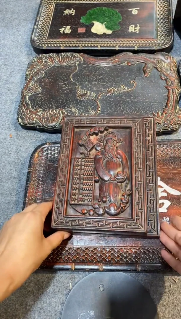 檀香紫檀（小叶紫檀）紫檀拆件雕刻板以直播间实物为准微瑕老物件