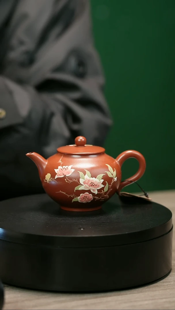 茶壶紫砂勤****主H2423赵翠虹堆绘圆屏